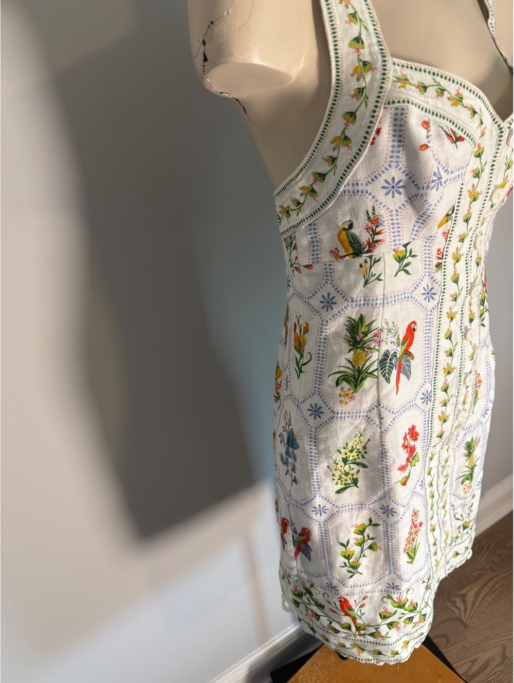 Farm Rio Embroidered Floral Mini Dress Size S - Picture 3 of 13